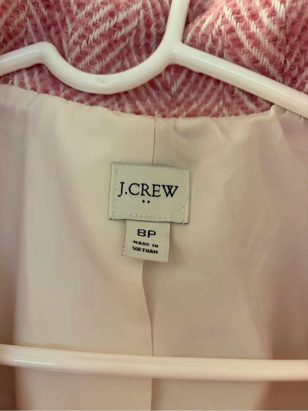 J. Crew Pink Herringbone City Coat - Picture 4 of 5